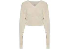Rick Owens Women's V Cropped Top Natural - vue 360