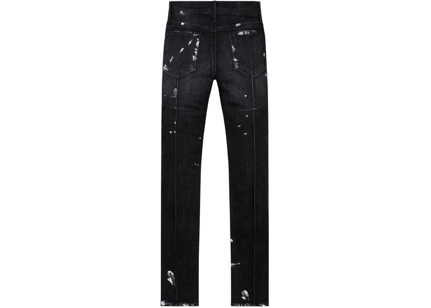 RtA Clayton Distressed Charcoal Paint Jean Black - vue secondaire A