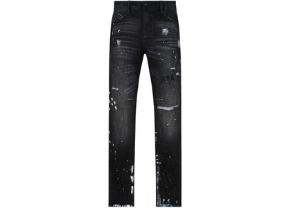 RtA Clayton Distressed Charcoal Paint Jean Black - authentic RtA product