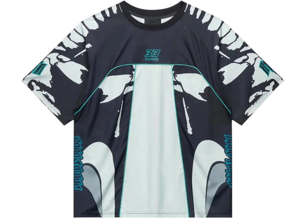 RtA Soren Bike Black Light Teal Racing T-shirt Light Teal - vue 360