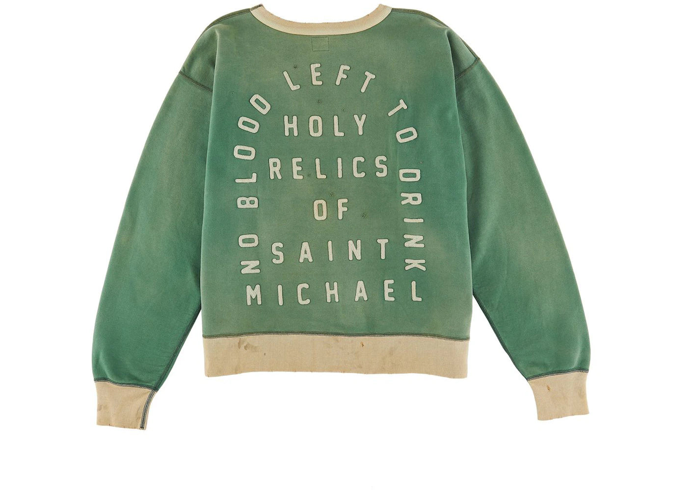 Saint Mxxxxxx No Blood Left Sweatshirt Green - vue secondaire A