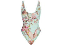 SKIMS x Roberto Cavalli Scoop Neck One Piece Fagianella Print