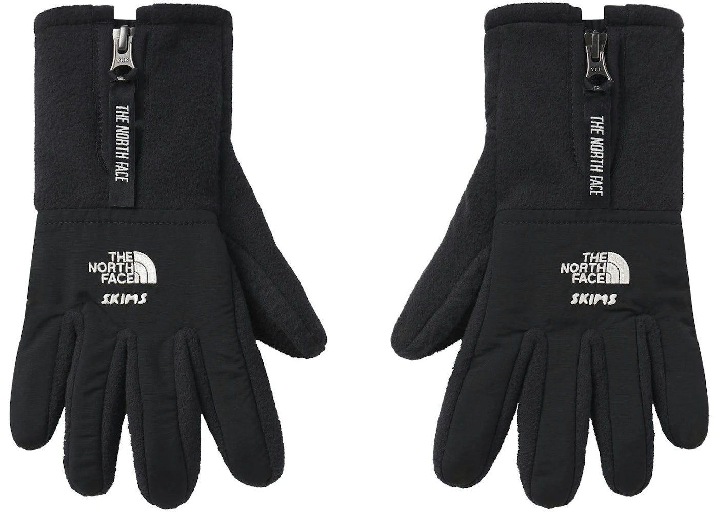 SKIMS x TNF Retro Denali Fleece Gloves Onyx - vue secondaire A