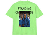 SKYLRK Justin Bieber Coachella 2026 Standing on Business T-shirt Bright Green