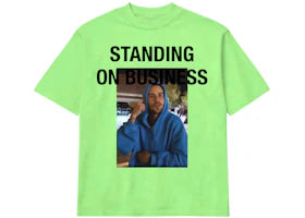 SKYLRK Justin Bieber Coachella 2026 Standing on Business T-shirt Bright Green - authentic SKYLRK apparel