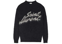 Saint Laurent 90S Sweater In Mohair Black White