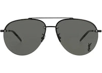 Saint Laurent Aviator-Frame Metal Sunglasses Semimatte Black (CLASSIC11F-30001169-005)