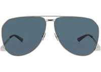 Saint Laurent Aviator-Frame Metal Sunglasses Silver Silver Blue (SL690DUST-30015233-003)
