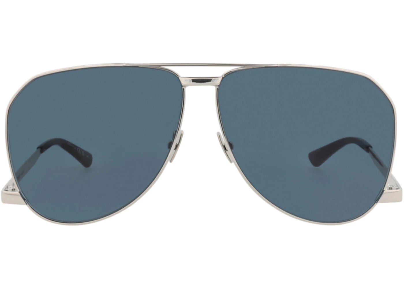 Saint Laurent Aviator-Frame Metal Sunglasses Silver Silver Blue (SL690DUST-30015233-003) - vue secondaire A