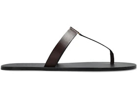 Saint Laurent Babylone Slide Dark Brown