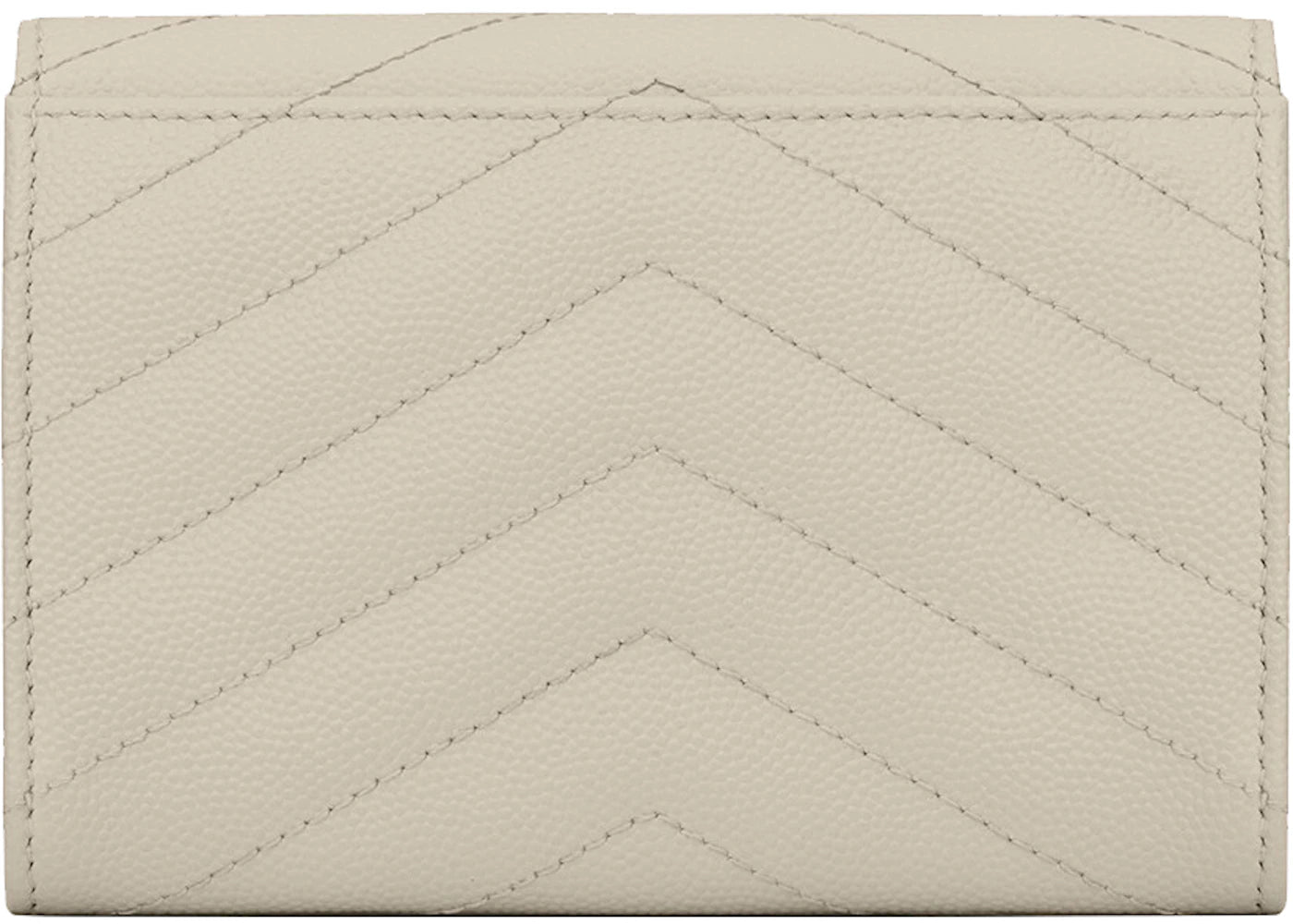 Saint Laurent Cassandre Grain De Poudre Envelope Wallet Small Blanc Vintage - vue secondaire B