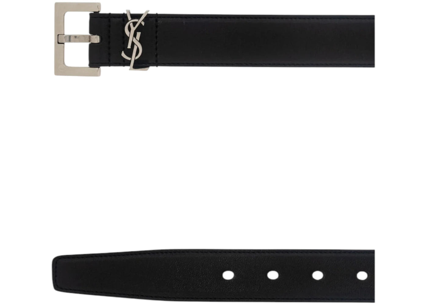 Saint Laurent Cassandre Lamb Belt Black - vue secondaire B