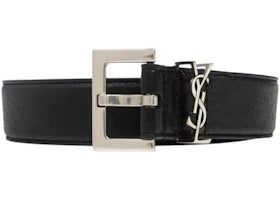 Saint Laurent Cassandre Lamb Belt Black - authentic Saint Laurent product