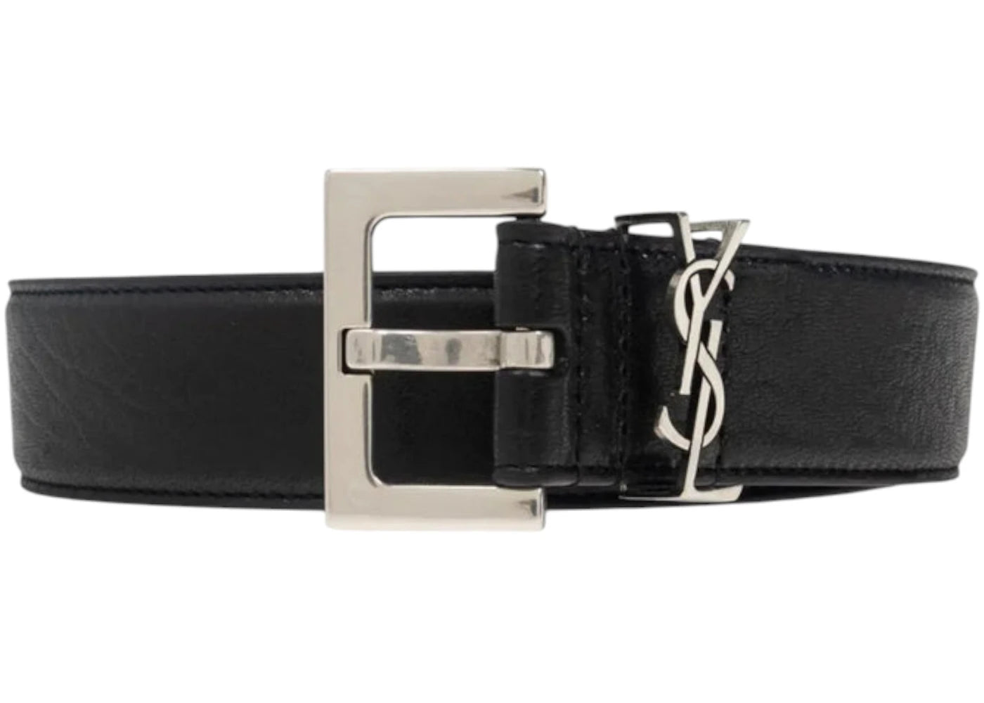 Saint Laurent Cassandre Lamb Belt Black - vue secondaire A