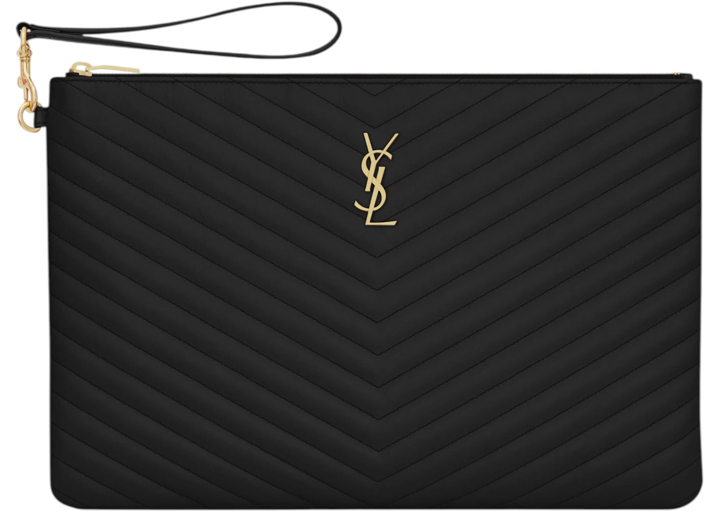 Saint Laurent Cassandre Matelasse Leaher Document Holder Black - vue 360