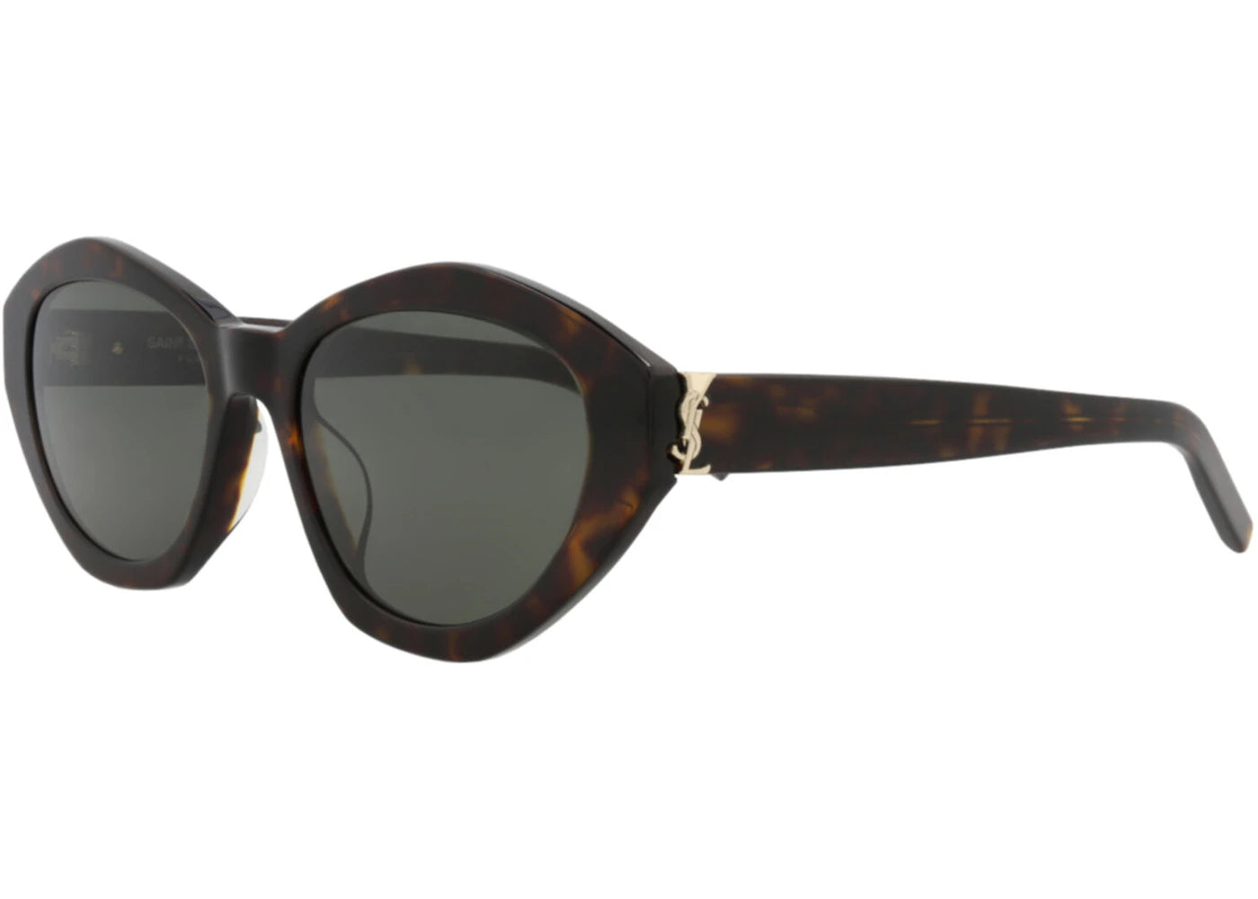 Saint Laurent Cat Eye-Frame Acetate Sunglasses Havana Havana Grey (SLM60-30008537-002) - vue secondaire B
