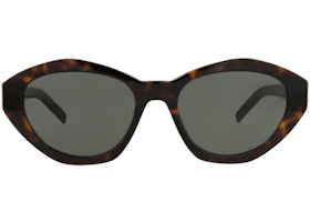 Saint Laurent Cat Eye-Frame Acetate Sunglasses Havana Havana Grey (SLM60-30008537-002) - vue 360