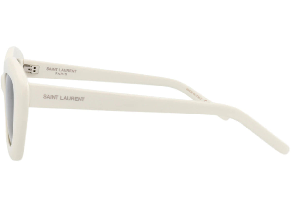 Saint Laurent Cat Eye-Frame Acetate Sunglasses Ivory Ivory Grey (SL68-30010684-004) - vue secondaire B