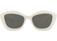Saint Laurent Cat Eye-Frame Acetate Sunglasses Ivory Ivory Grey (SL68-30010684-004)