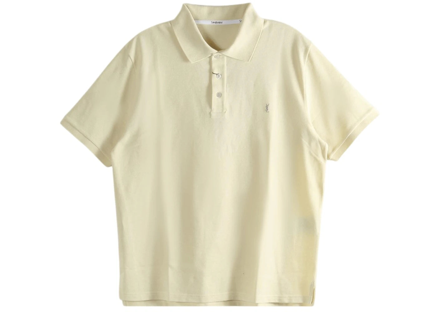 Saint Laurent Classique Bande Polo Shirt Jonquille Vert - vue secondaire A