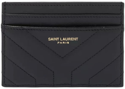 Saint Laurent Joan Card Case In Quilted Leather Black - authentic Saint Laurent product