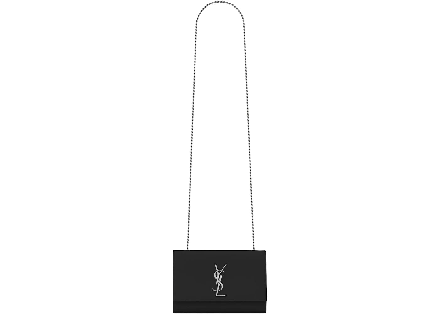 Saint Laurent Kate Chain Bag Small Grain De Poudre Embossed Black - vue 360