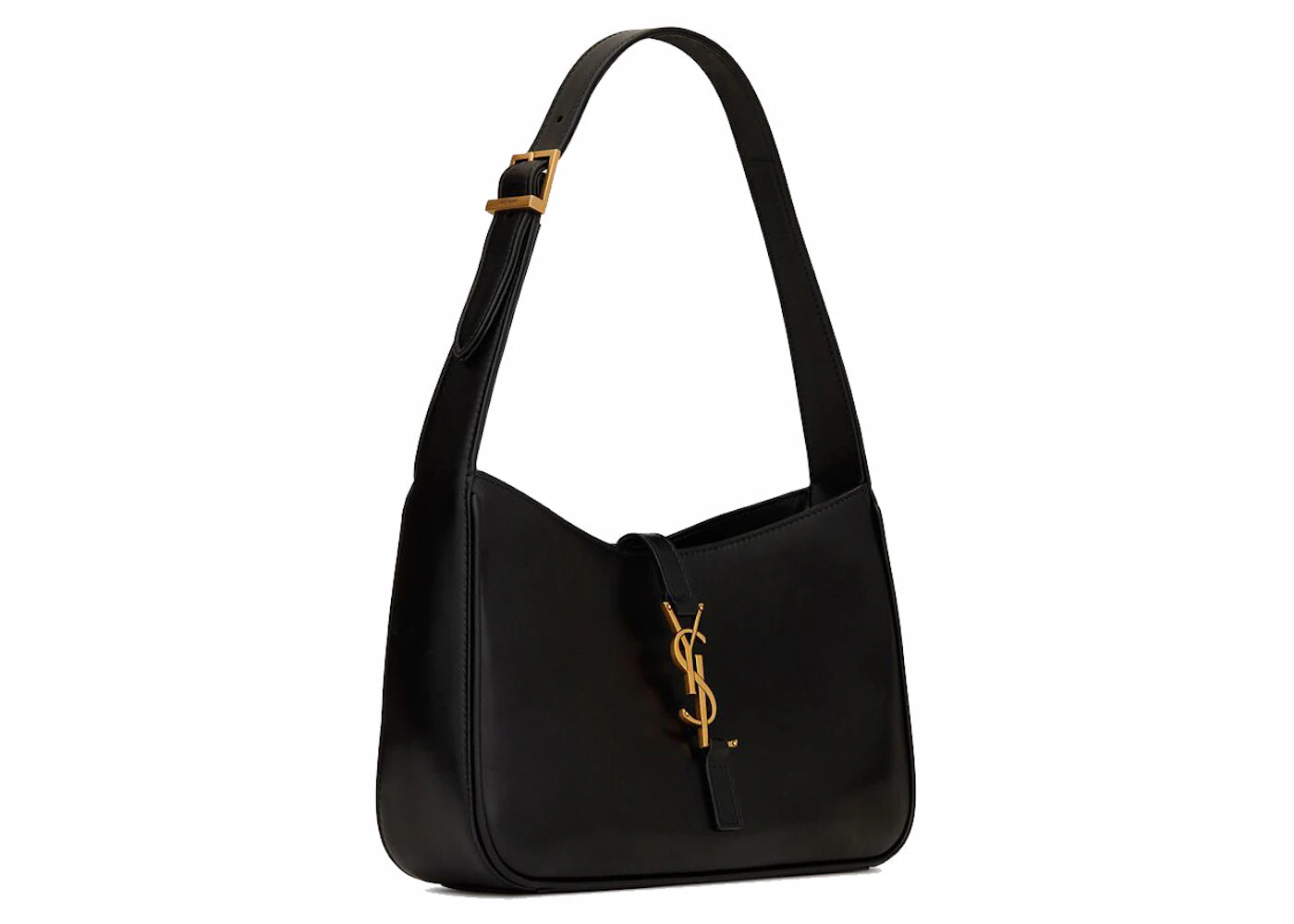 Saint Laurent Le 5 A 7 Hobo Bag In Smooth Leather Noir - vue secondaire A