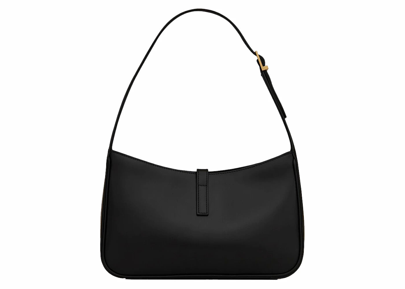 Saint Laurent Le 5 A 7 Hobo Bag In Smooth Leather Noir - vue secondaire B