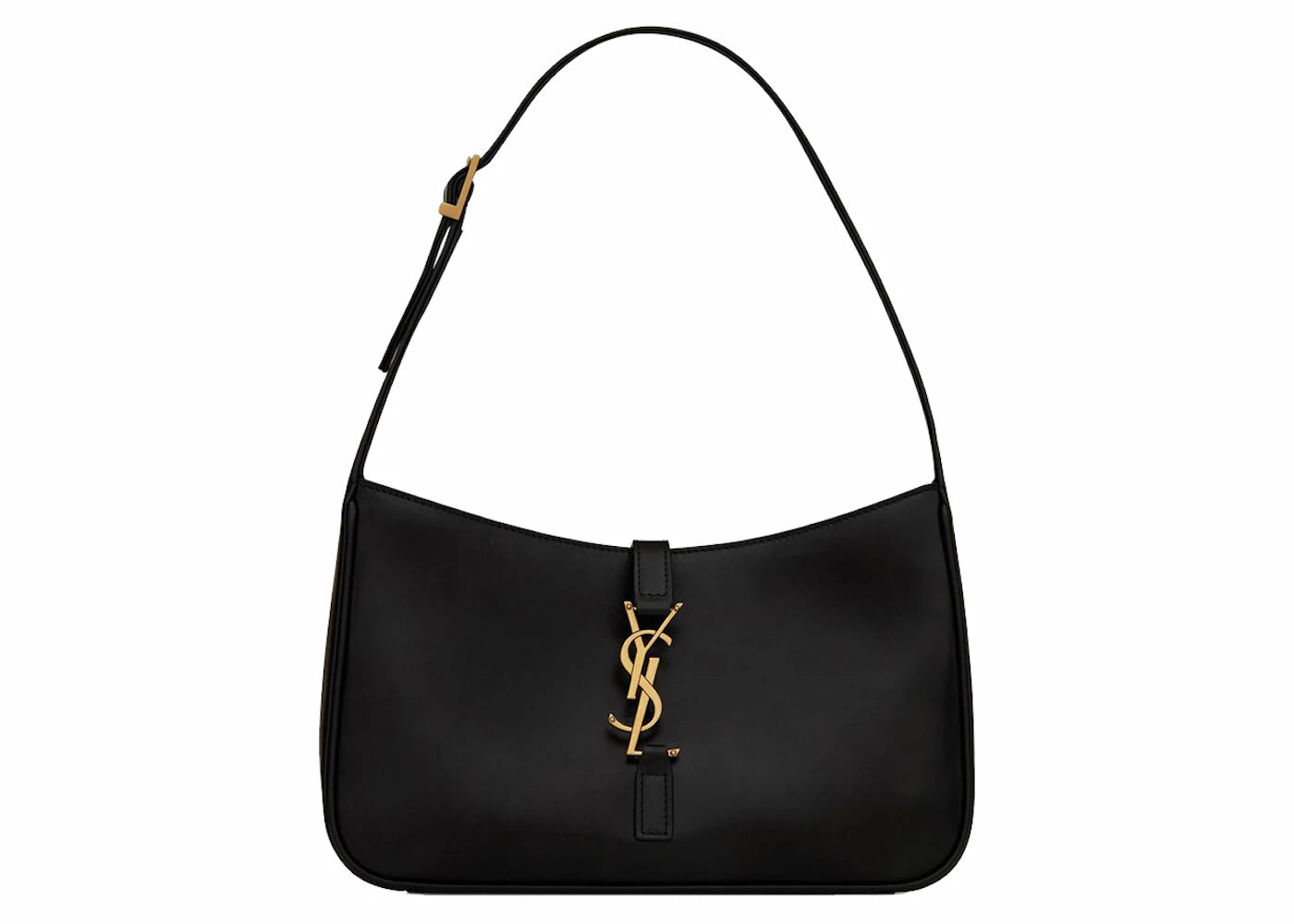 Saint Laurent Le 5 A 7 Hobo Bag In Smooth Leather Noir - vue 360