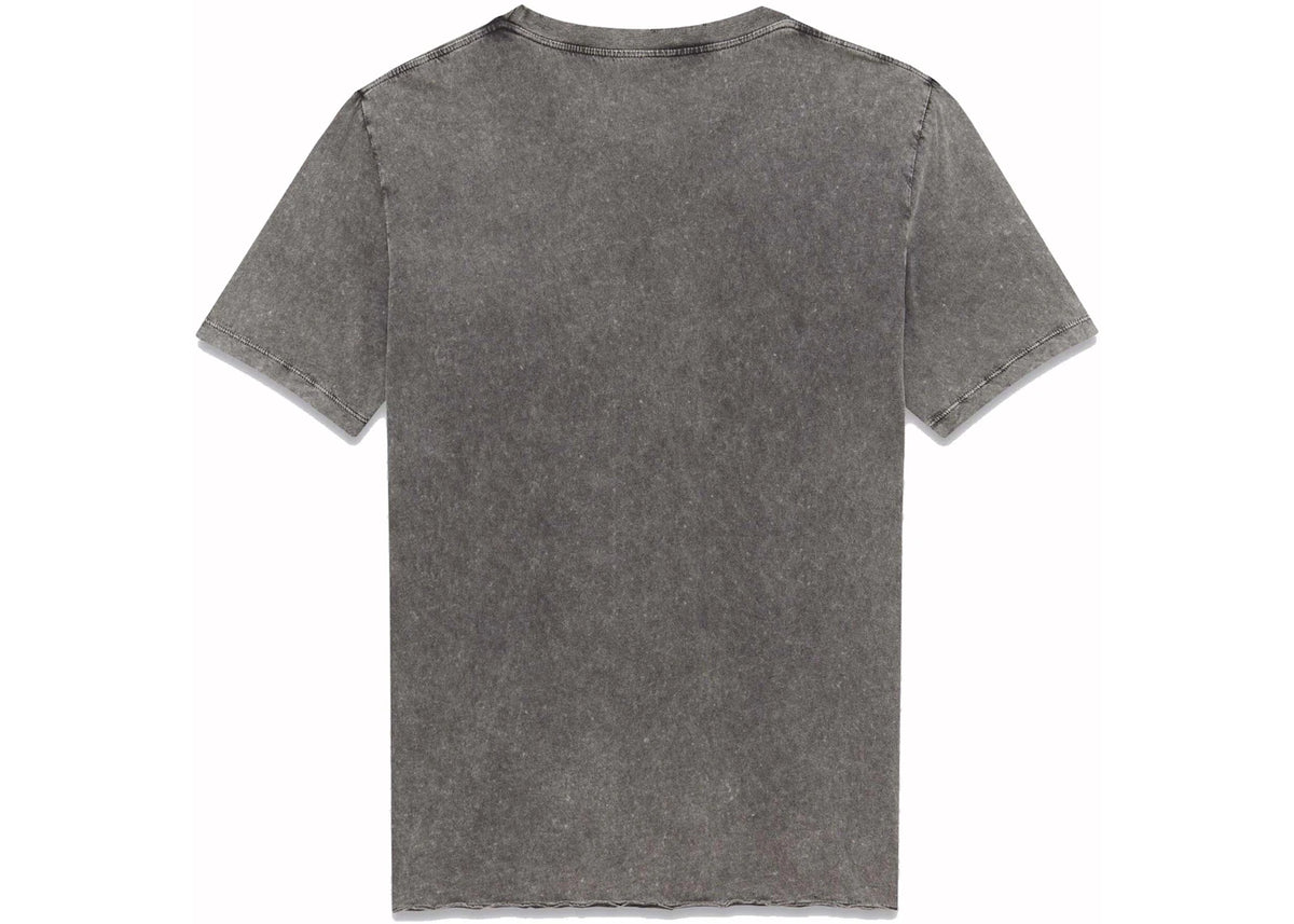 Saint Laurent Logo Rive Gauche T-Shirt Washed Black - vue secondaire B