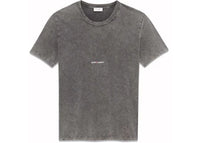 Saint Laurent Logo Rive Gauche T-Shirt Washed Black