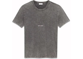 Saint Laurent Logo Rive Gauche T-Shirt Washed Black