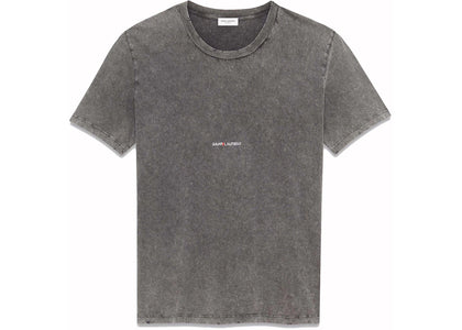 Saint Laurent Logo Rive Gauche T-Shirt Washed Black - apparel view 2