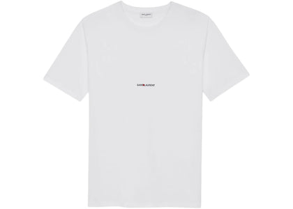 Saint Laurent Logo Rive Gauche T-shirt White/Black - authentic Saint Laurent apparel