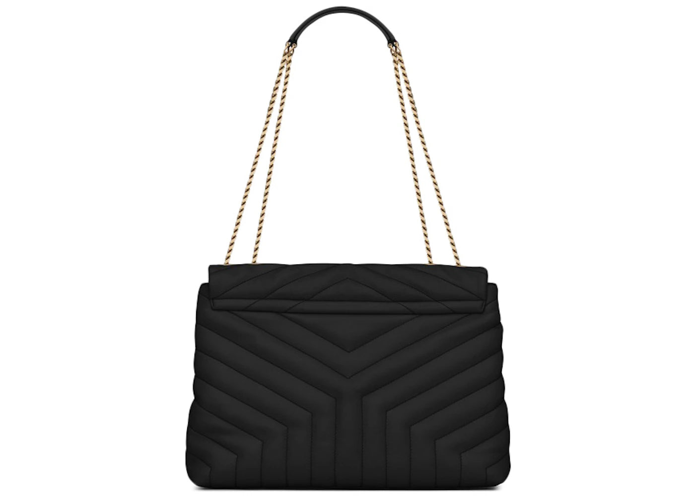 Saint Laurent Loulou Bag Matelasse Y Leather Gold-tone Medium Black