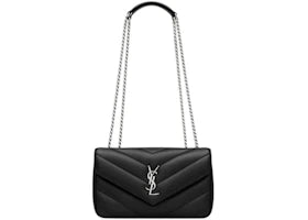Saint Laurent Loulou Small In Pelle Di Agnello Trapuntata Silver-tone Black - authentic Saint Laurent product