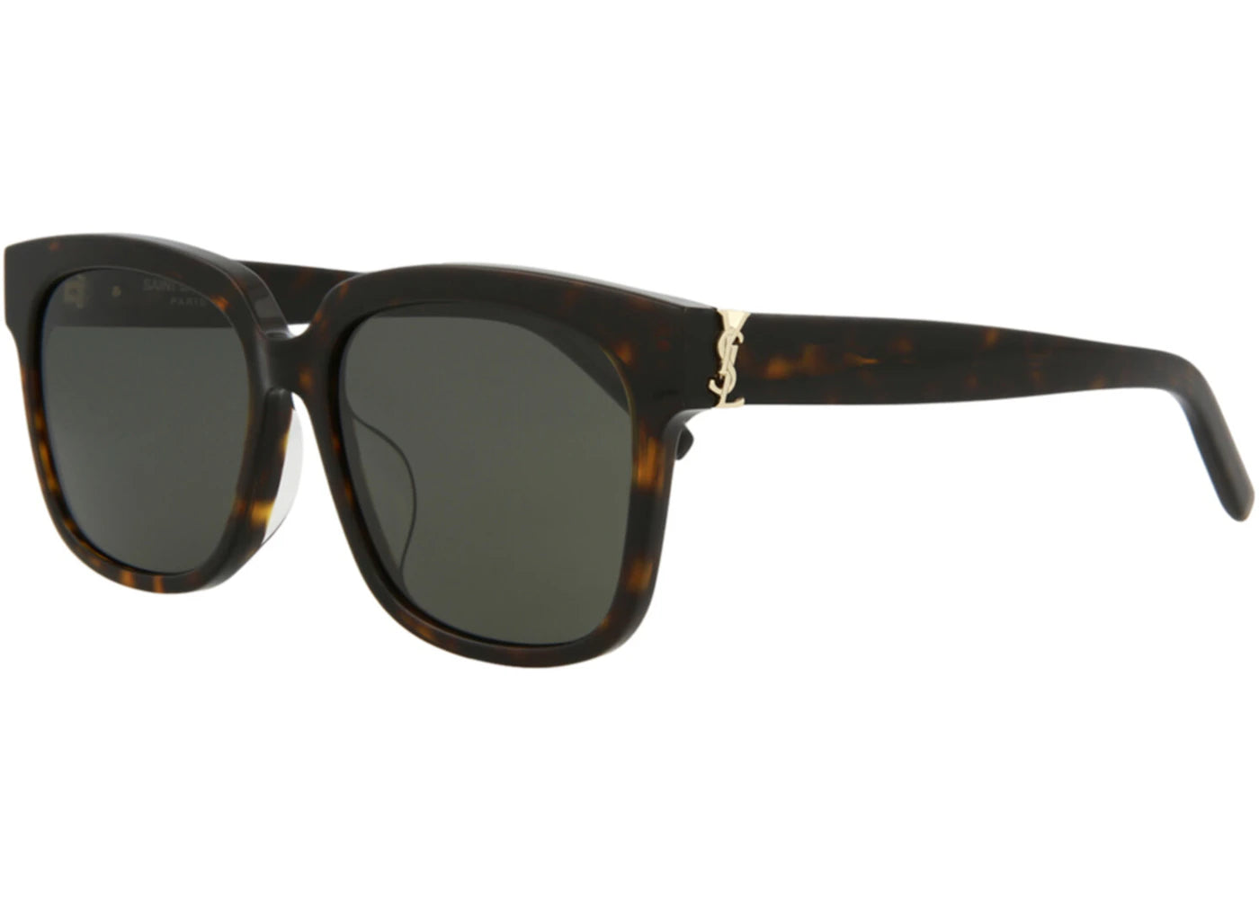 Saint Laurent Rectangle-Frame Acetate Sunglasses Havana Havana Grey (SLM40FN-30013808-004) - vue secondaire B