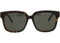 Saint Laurent Rectangle-Frame Acetate Sunglasses Havana Havana Grey (SLM40FN-30013808-004)