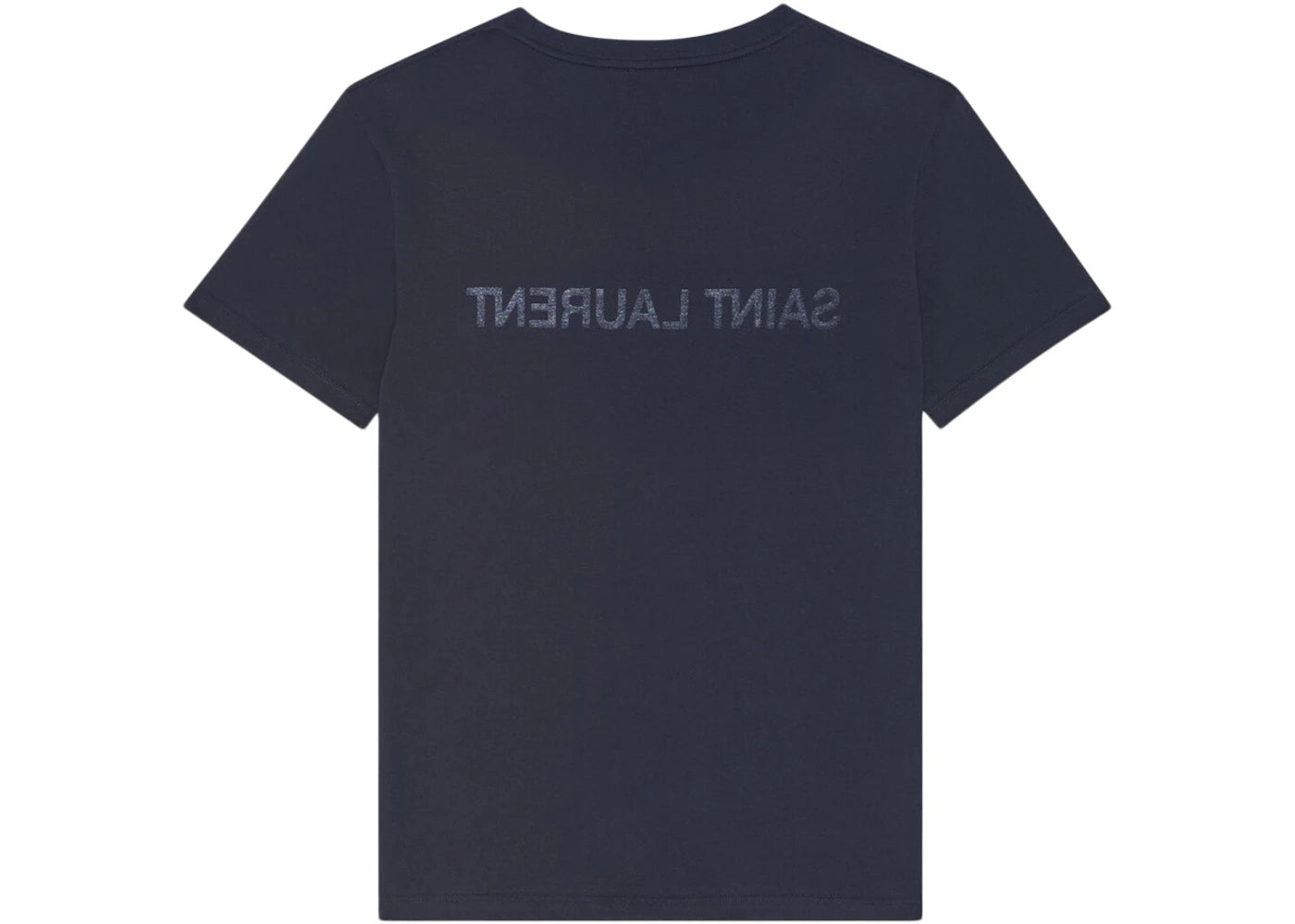 Saint Laurent Reverse Logo T-Shirt Navy - vue secondaire B