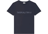 Saint Laurent Reverse Logo T-Shirt Navy