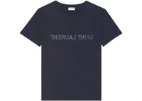 Saint Laurent Reverse Logo T-Shirt Navy