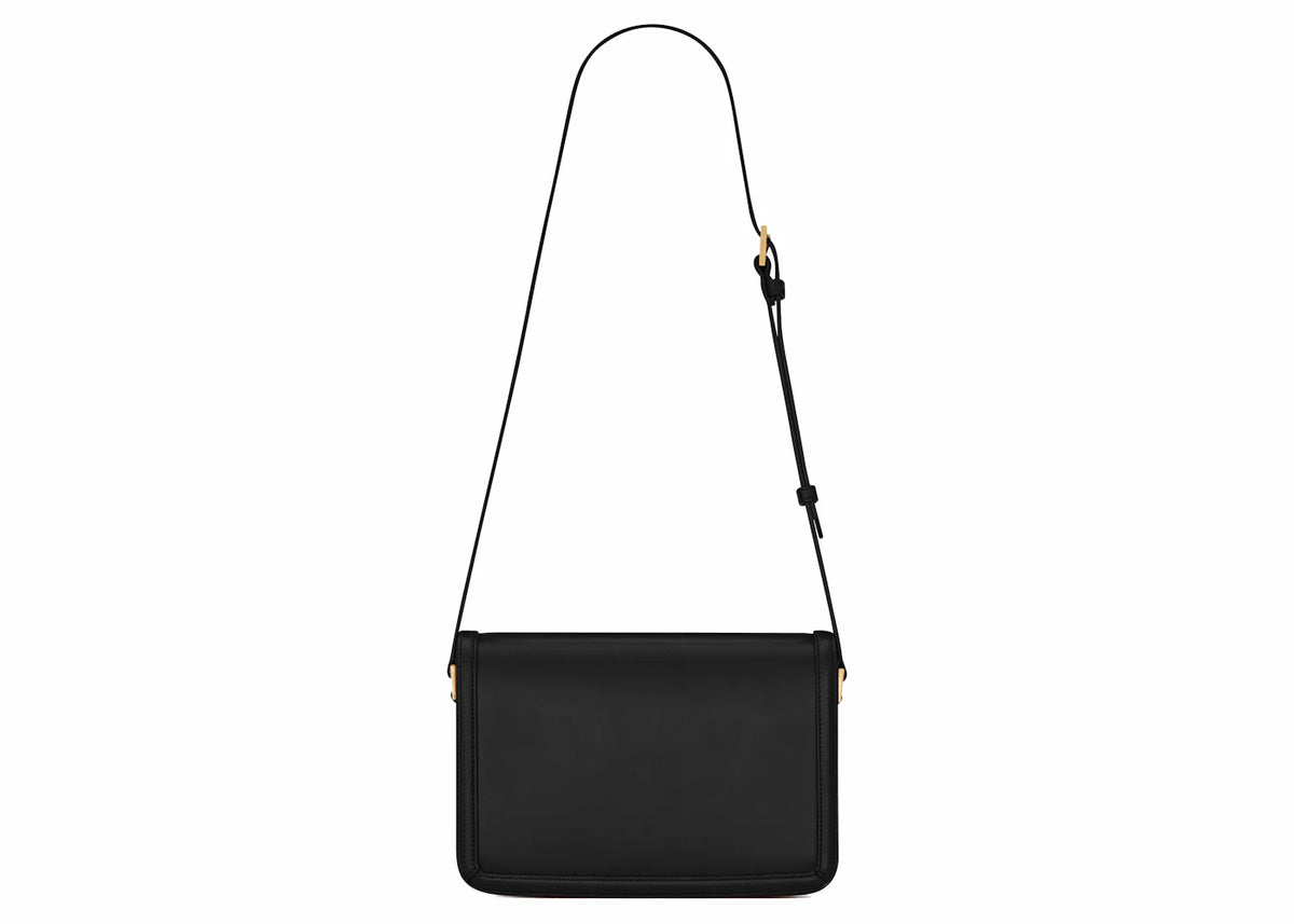Saint Laurent Solferino Box Leather Satchel Medium Black - vue secondaire B