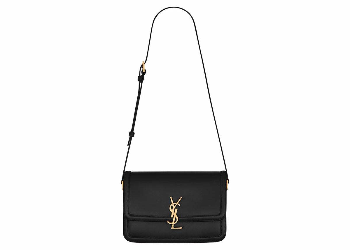 Saint Laurent Solferino Box Leather Satchel Medium Black - vue secondaire A
