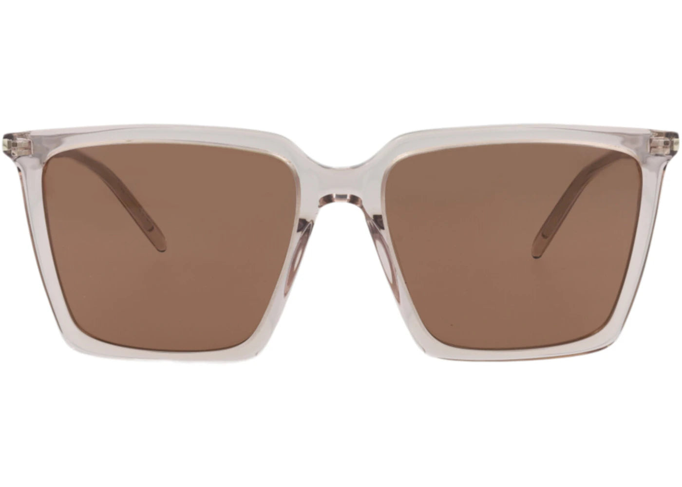 Saint Laurent Square-Frame Acetate Sunglasses Nude Nude Brown (SL474-30011614-003) - vue 360