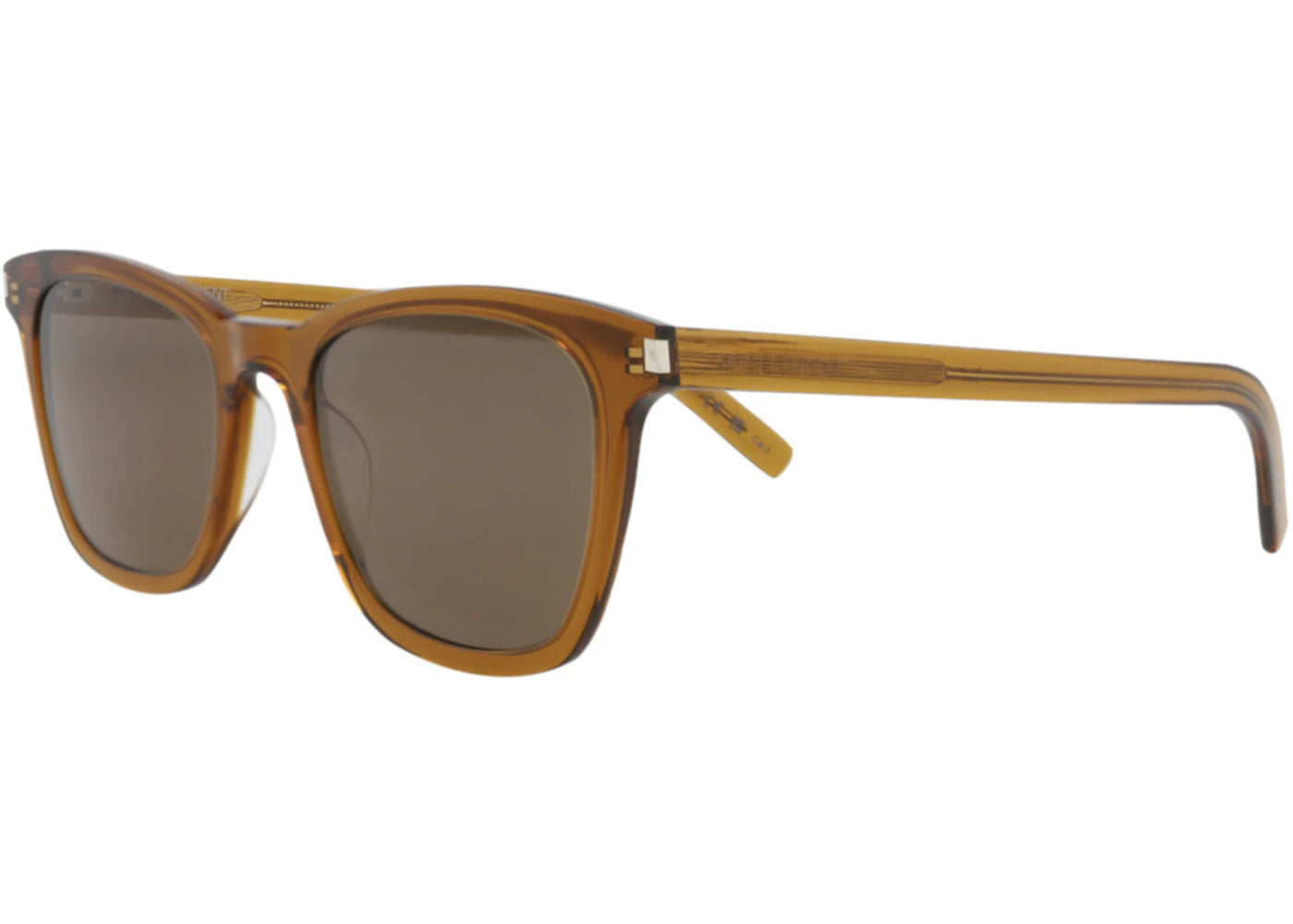 Saint Laurent Square-Frame Recycled Acetate Sunglasses Brown Brown Brown (SL716SLIM-30015807-005) - vue secondaire A