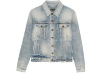 Saint Laurent Women's Boyfriend Denim Jacket Hilton Sky Blue