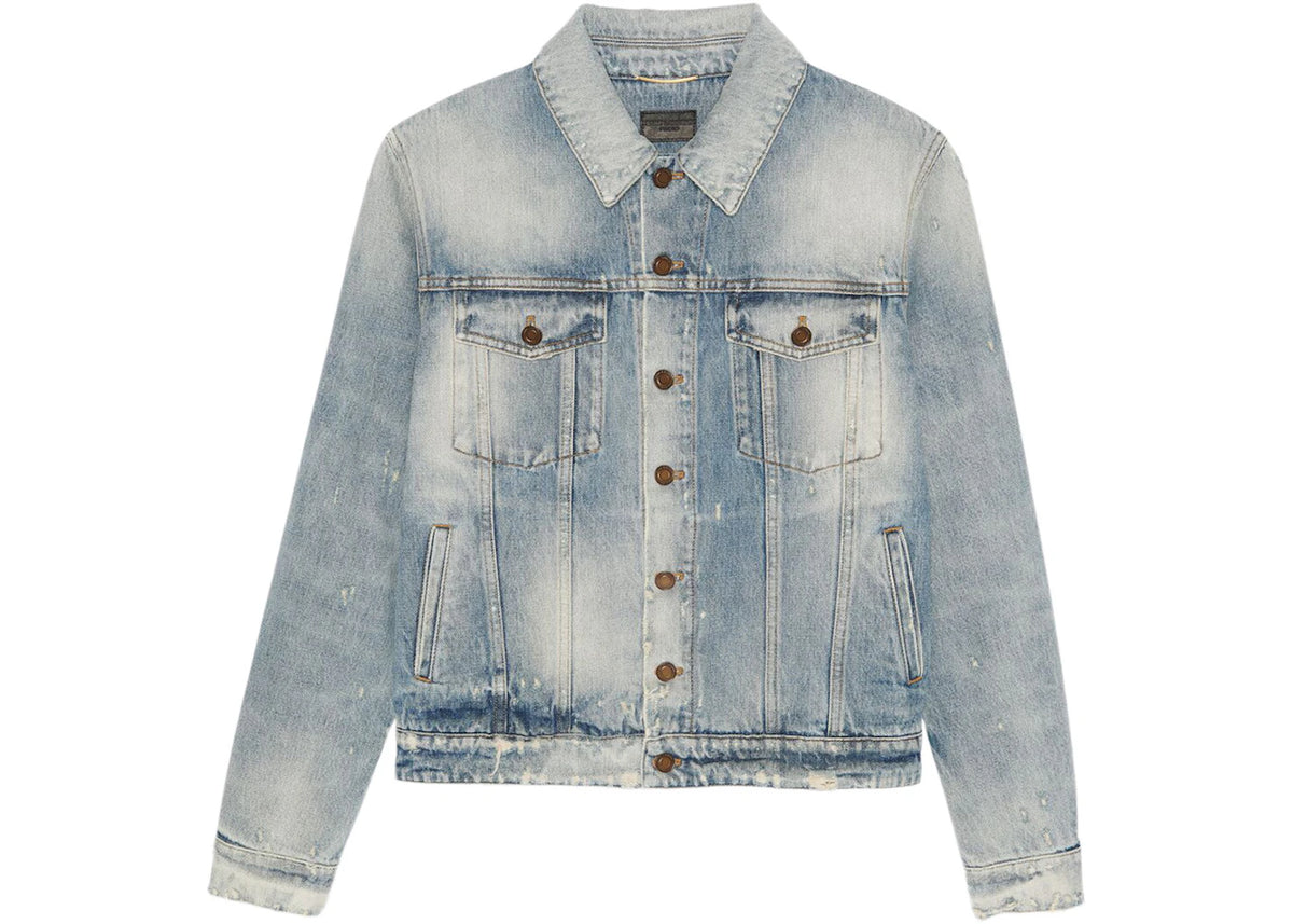 Saint Laurent Women's Boyfriend Denim Jacket Hilton Sky Blue - vue secondaire A