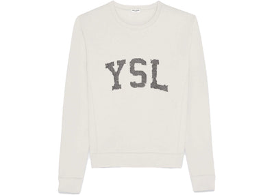 Saint Laurent YSL Vintage Sweatshirt Dirty Ecru