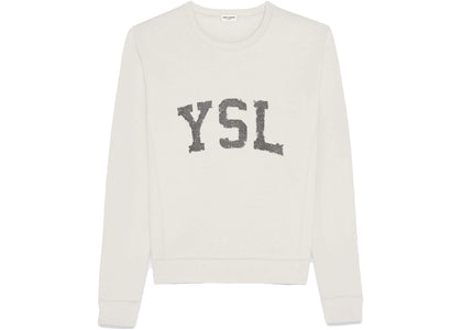Saint Laurent YSL Vintage Sweatshirt Dirty Ecru - authentic Saint Laurent apparel