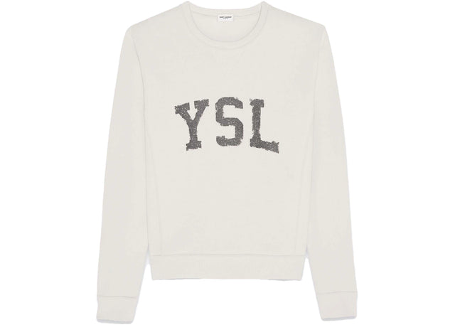 Saint Laurent YSL Vintage Sweatshirt Dirty Ecru